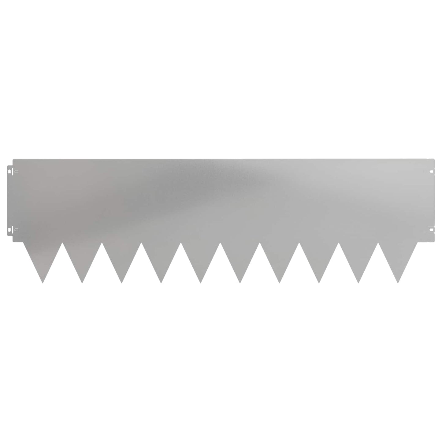 Lawn Edging 10 pcs 103 x 30 cm metal Silver