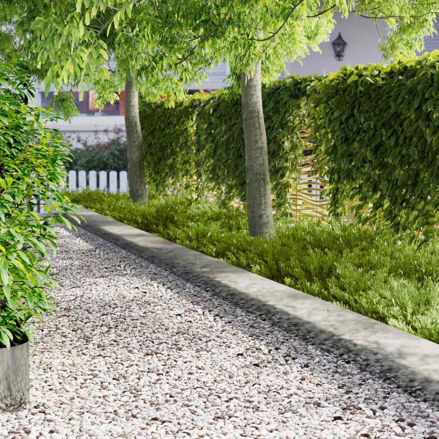 Lawn Edging 20 pcs 103 x 30 cm metal Silver