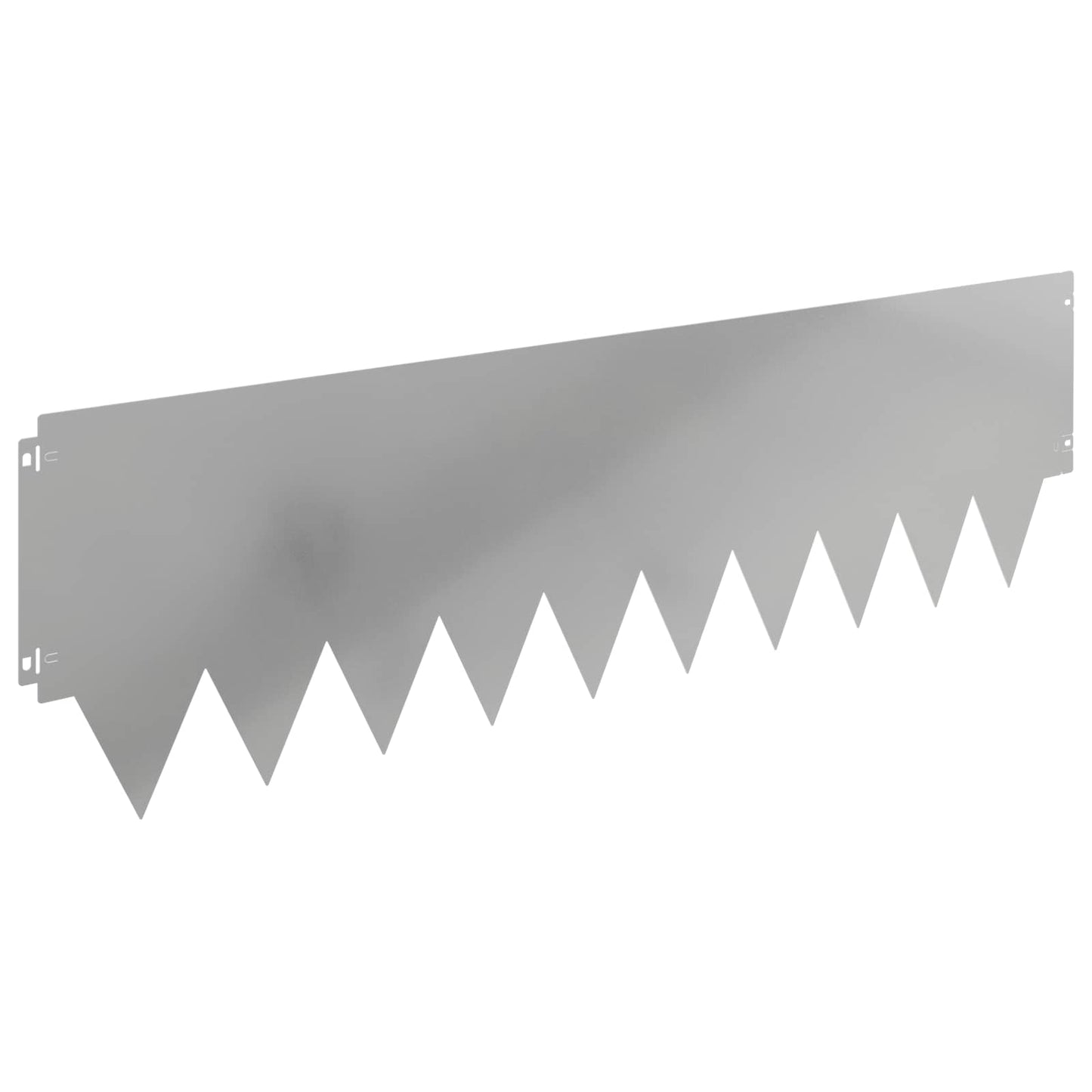 Lawn Edging 20 pcs 103 x 30 cm metal Silver