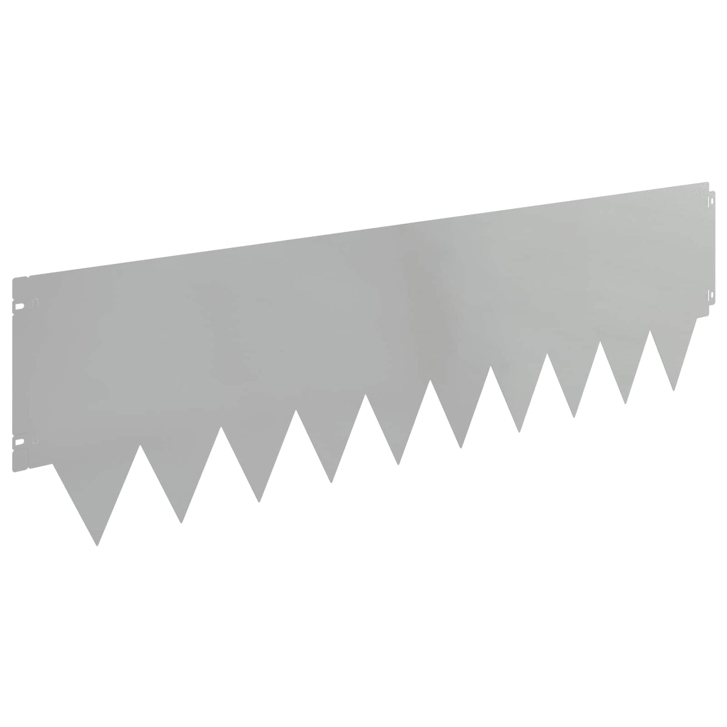 Lawn Edging 20 pcs 103 x 30 cm metal Silver