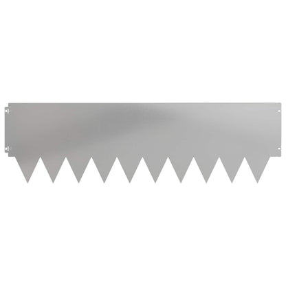 Lawn Edging 20 pcs 103 x 30 cm metal Silver