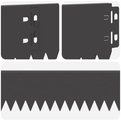 Lawn Edging 30 pcs 103 x 10 cm Steel Black