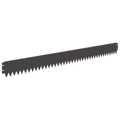 Lawn Edging 30 pcs 103 x 10 cm Steel Black