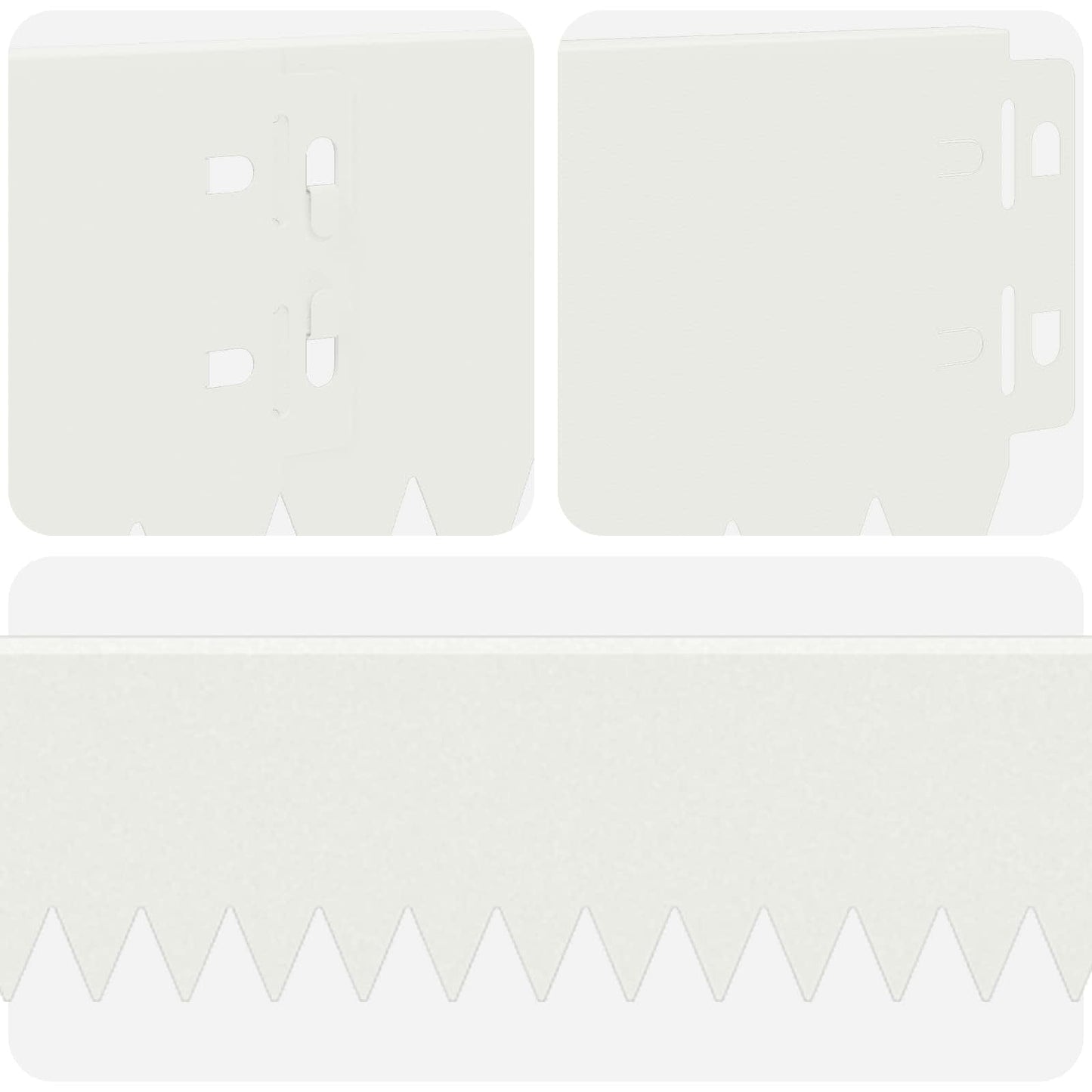 Lawn Edging 20 pcs 103 x 10 cm Steel White