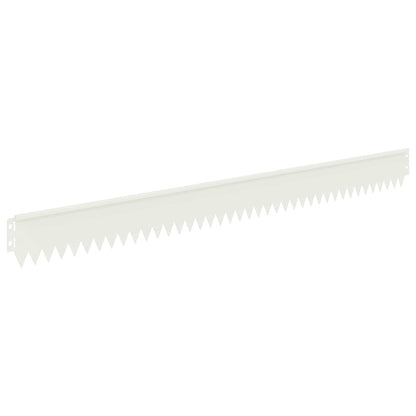 Lawn Edging 20 pcs 103 x 10 cm Steel White