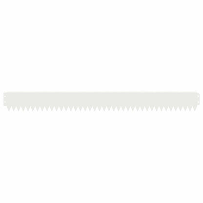 Lawn Edging 20 pcs 103 x 10 cm Steel White