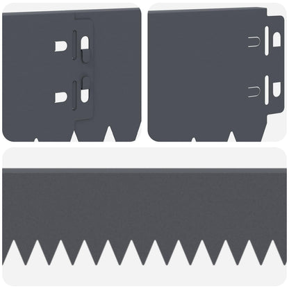 Lawn Edging 10 pcs 103 x 10 cm Steel Anthracite