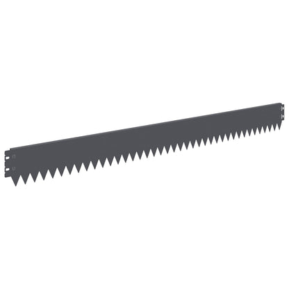 Lawn Edging 10 pcs 103 x 10 cm Steel Anthracite