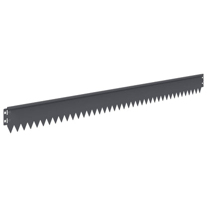 Lawn Edging 10 pcs 103 x 10 cm Steel Anthracite