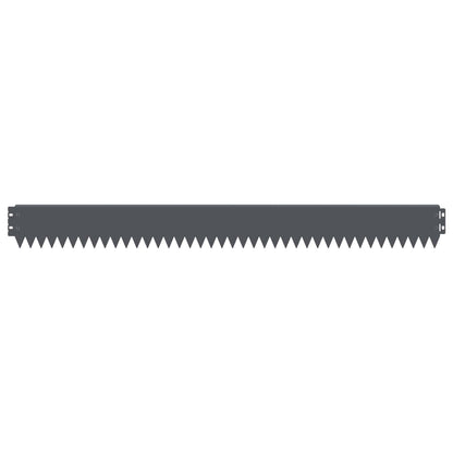 Lawn Edging 50 pcs 103 x 10 cm Steel Anthracite