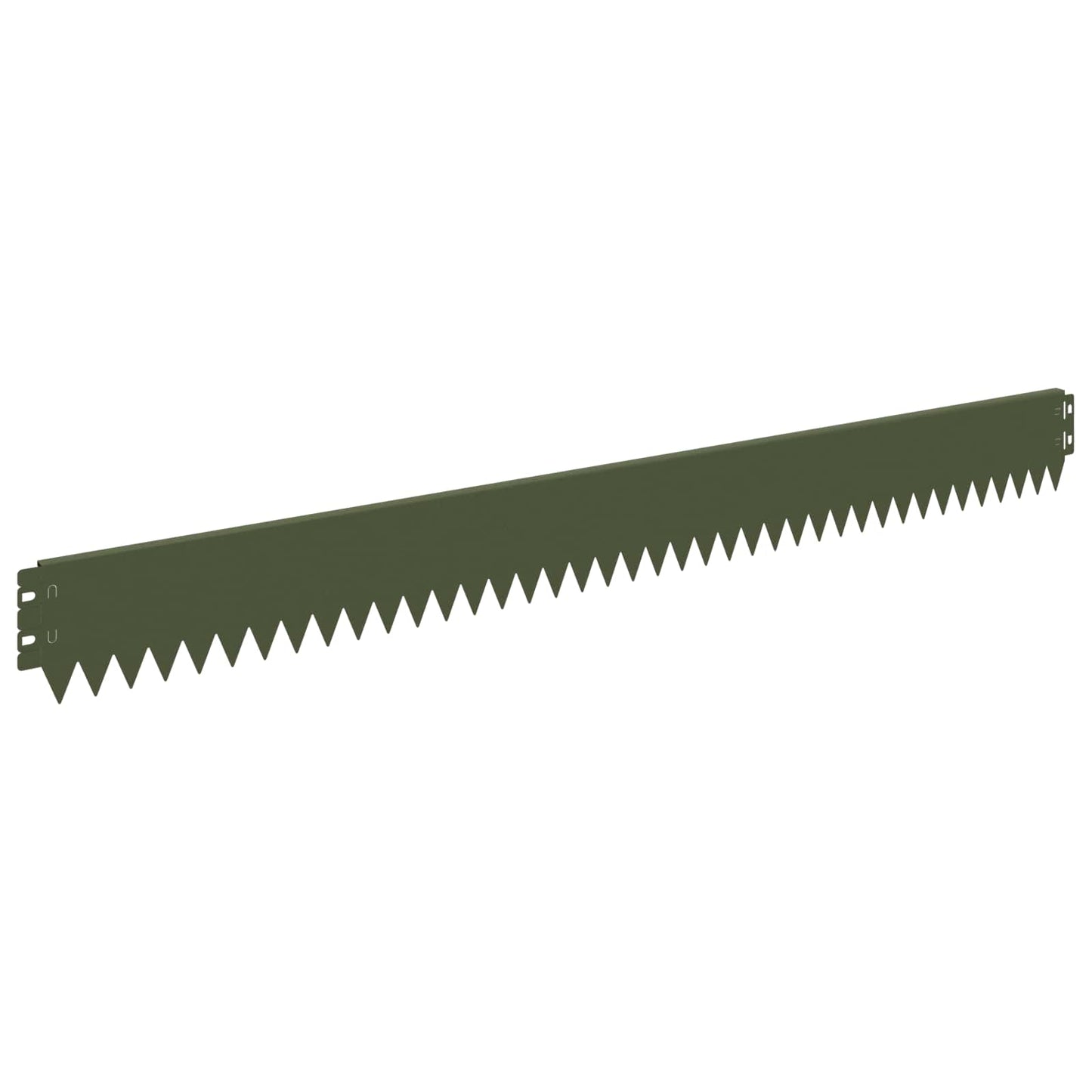Lawn Edging 20 pcs 103 x 10 cm Steel Olive Green