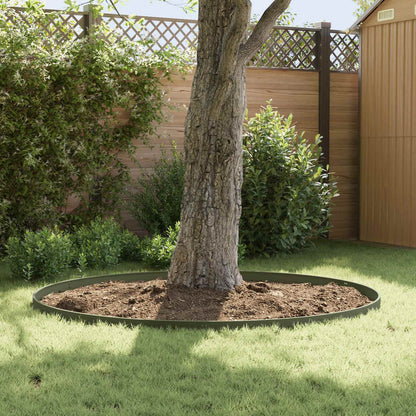 Lawn Edging 30 pcs 103 x 10 cm Steel Olive Green