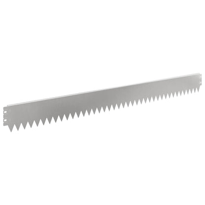 Lawn Edging 10 pcs 103 x 10 cm Steel Silver