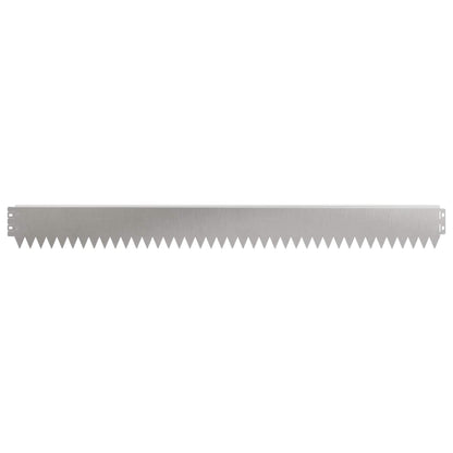 Lawn Edging 20 pcs 103 x 10 cm Steel Silver