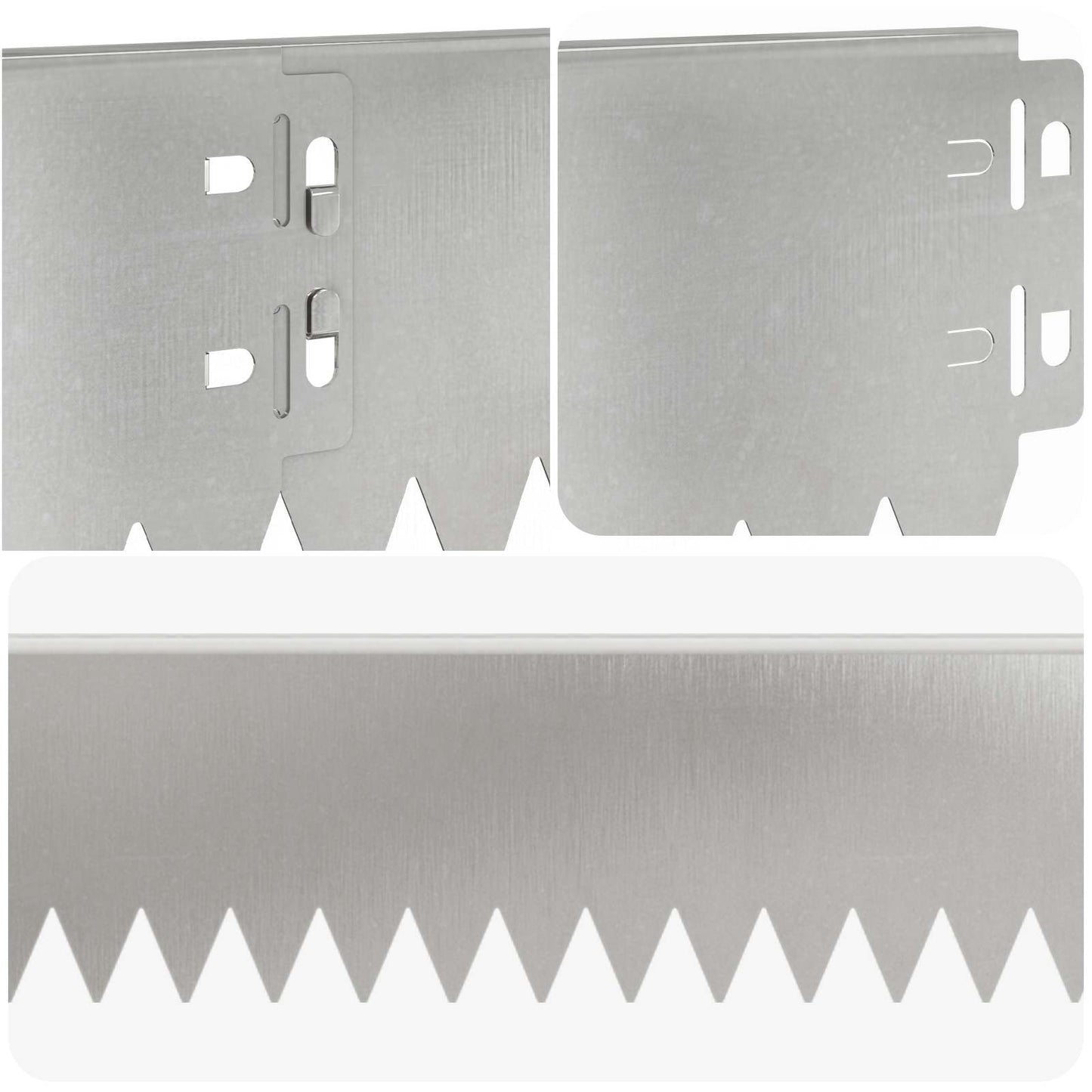 Lawn Edging 50 pcs 103 x 10 cm Steel Silver
