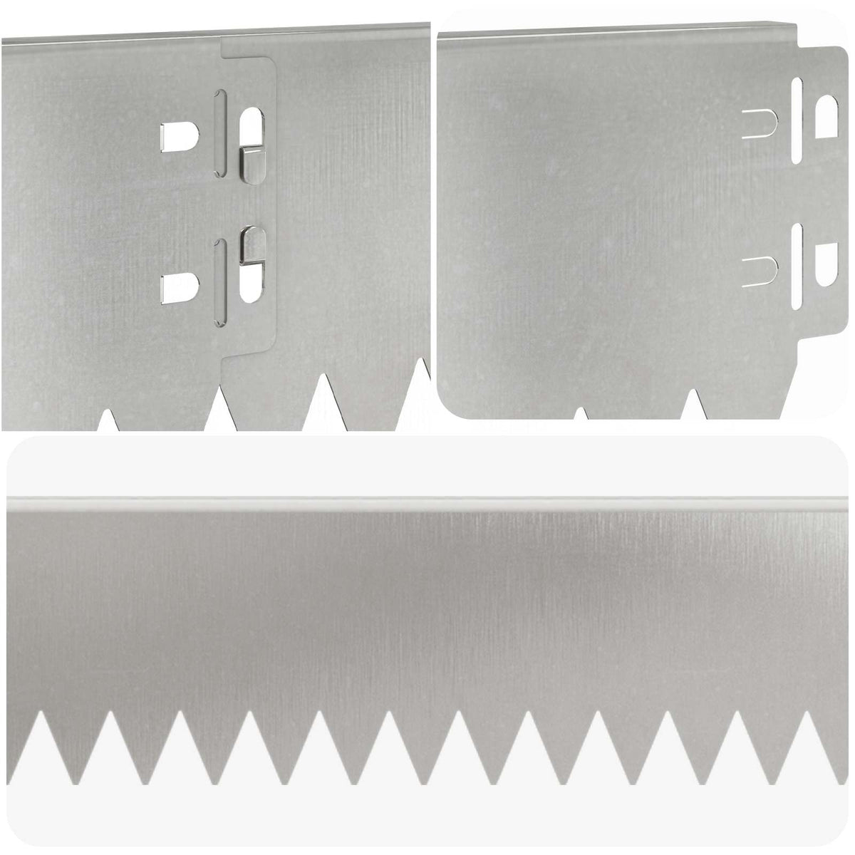 Lawn Edging 50 pcs 103 x 10 cm Steel Silver