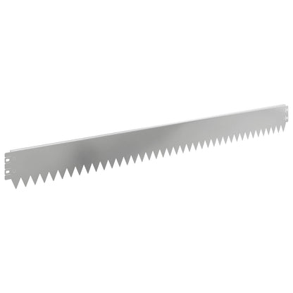Lawn Edging 10 pcs 103 x 10 cm Steel Silver