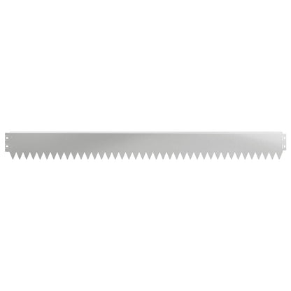 Lawn Edging 20 pcs 103 x 10 cm Steel Silver