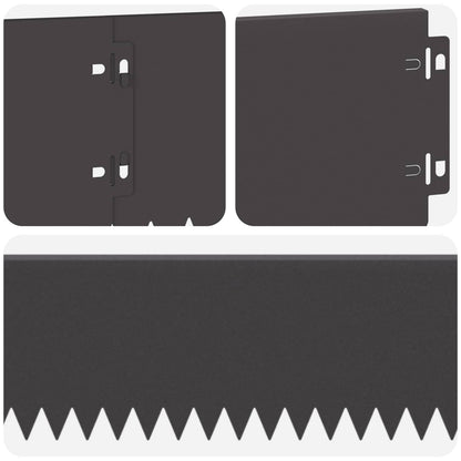 Lawn Edging 10 pcs 103 x 15 cm Steel Black