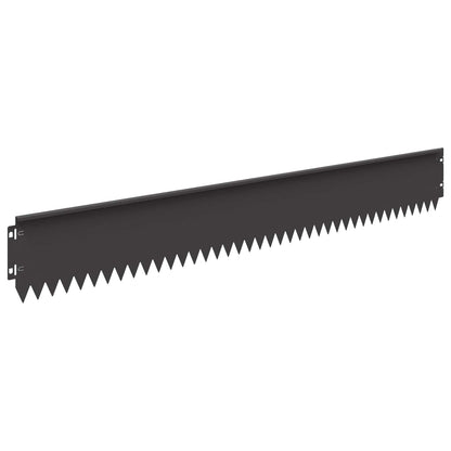Lawn Edging 10 pcs 103 x 15 cm Steel Black