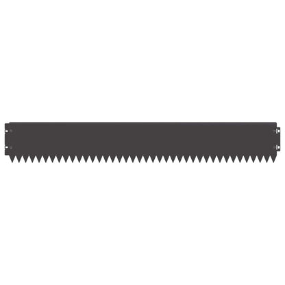 Lawn Edging 30 pcs 103 x 15 cm Steel Black