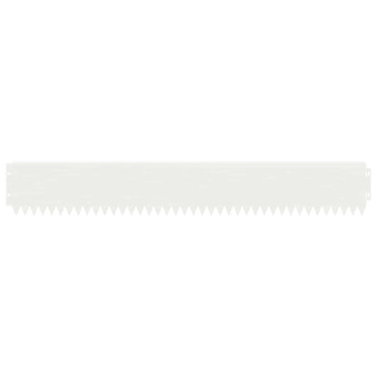 Lawn Edging 10 pcs 103 x 15 cm Steel White