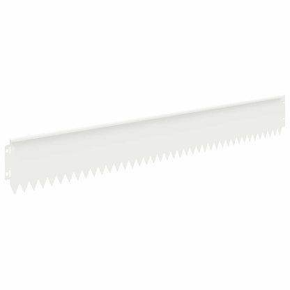 Lawn Edging 30 pcs 103 x 15 cm Steel White