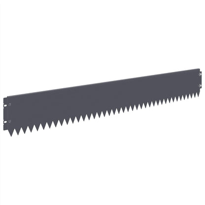 Lawn Edging 20 pcs 103 x 15 cm Steel Anthracite