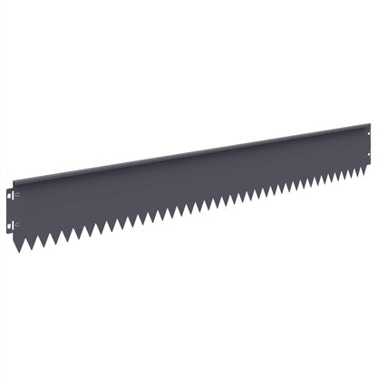 Lawn Edging 20 pcs 103 x 15 cm Steel Anthracite