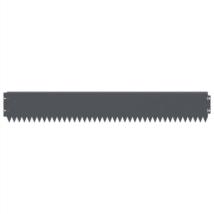Lawn Edging 20 pcs 103 x 15 cm Steel Anthracite