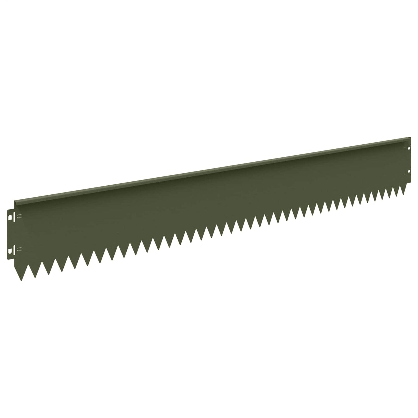 Lawn Edging 10 pcs 103 x 15 cm Steel Olive Green