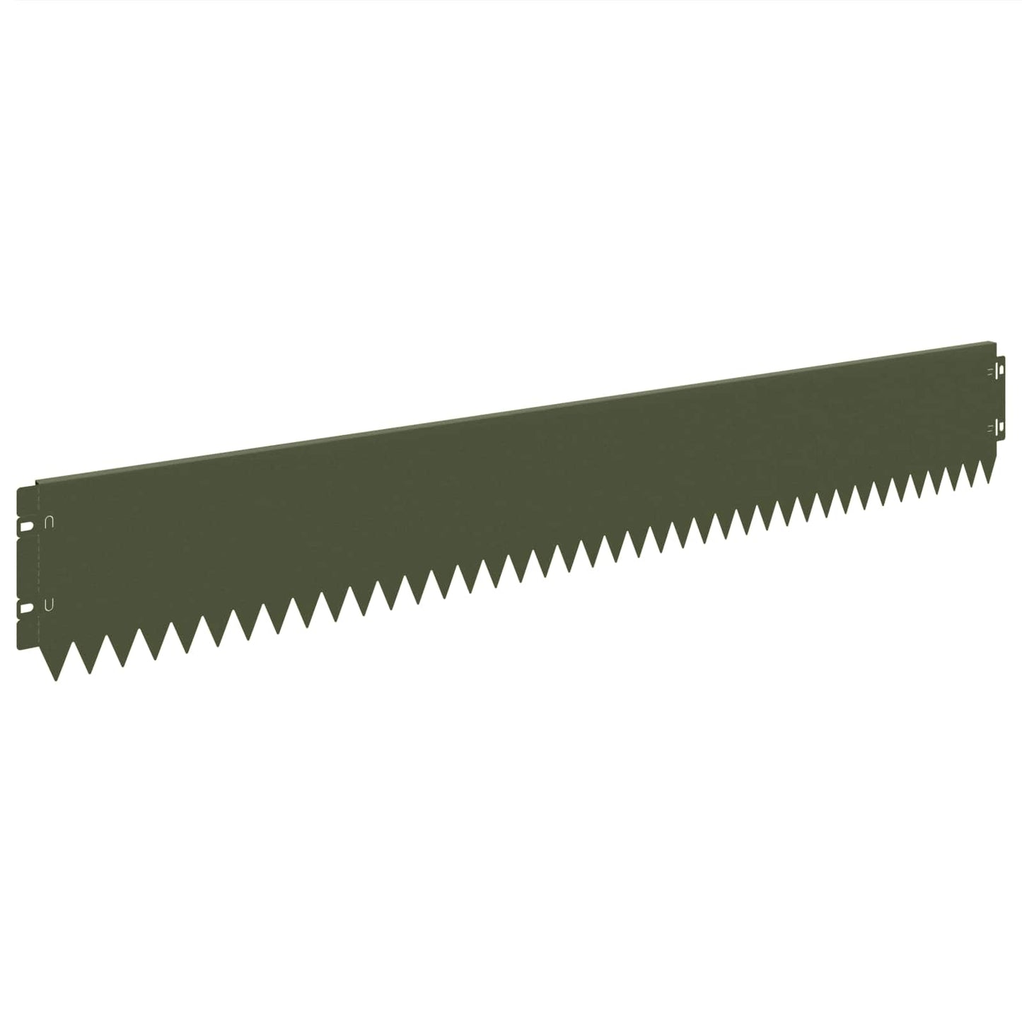 Lawn Edging 20 pcs 103 x 15 cm Steel Olive Green