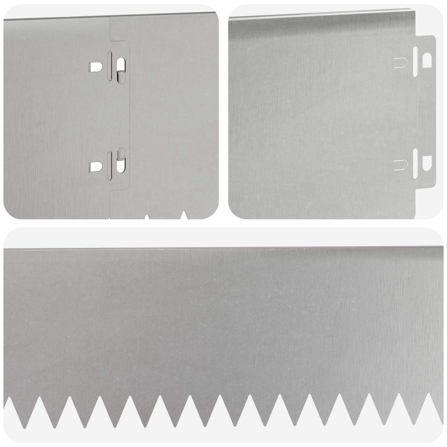 Lawn Edging 20 pcs 103 x 15 cm Steel Silver