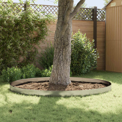 Lawn Edging 20 pcs 103 x 15 cm Steel Silver