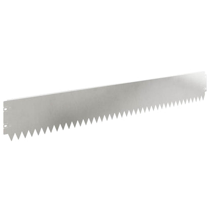 Lawn Edging 20 pcs 103 x 15 cm Steel Silver