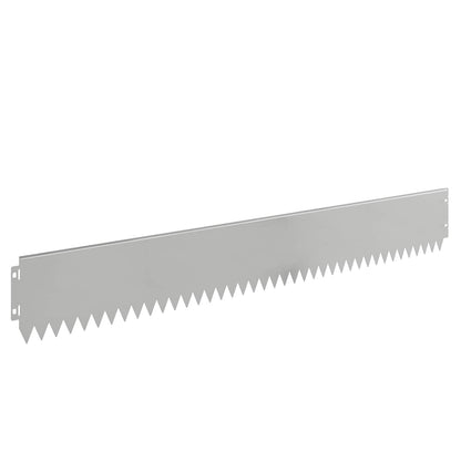 Lawn Edging 10 pcs 103 x 15 cm Steel Silver