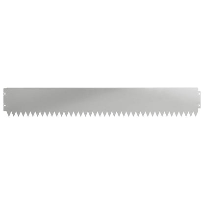 Lawn Edging 10 pcs 103 x 15 cm Steel Silver