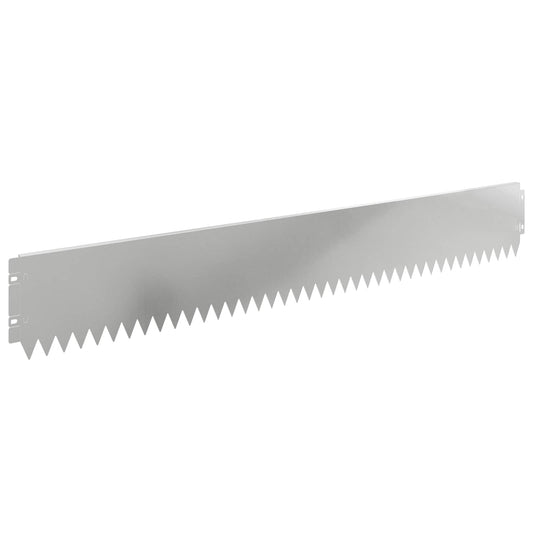 Lawn Edging 30 pcs 103 x 15 cm Steel Silver