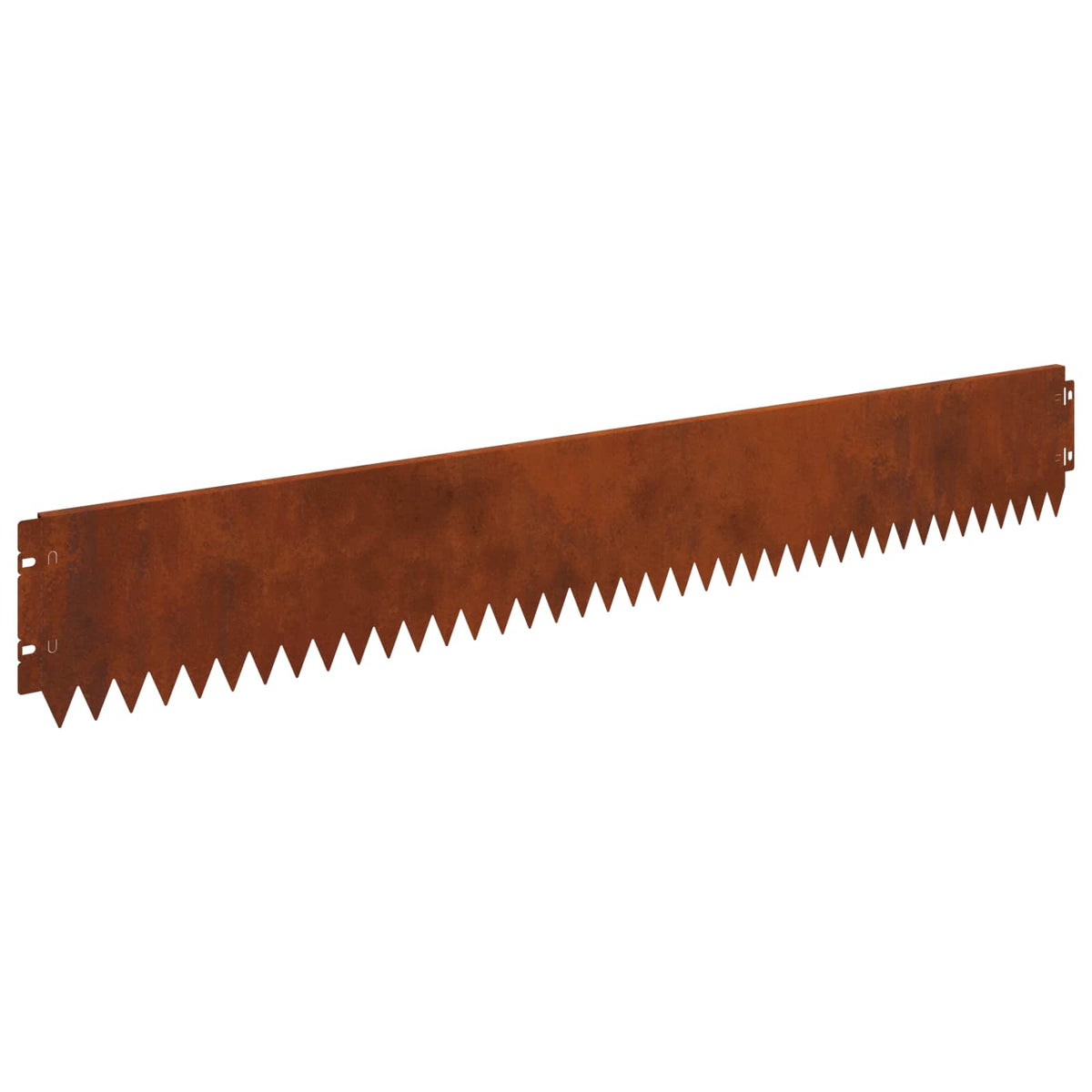 Lawn Edge with Top Bended 10 pcs 103x15cm Steel Rusty