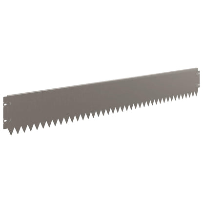 Lawn Edge with Top Bended 20 pcs 103x15cm Steel Rusty