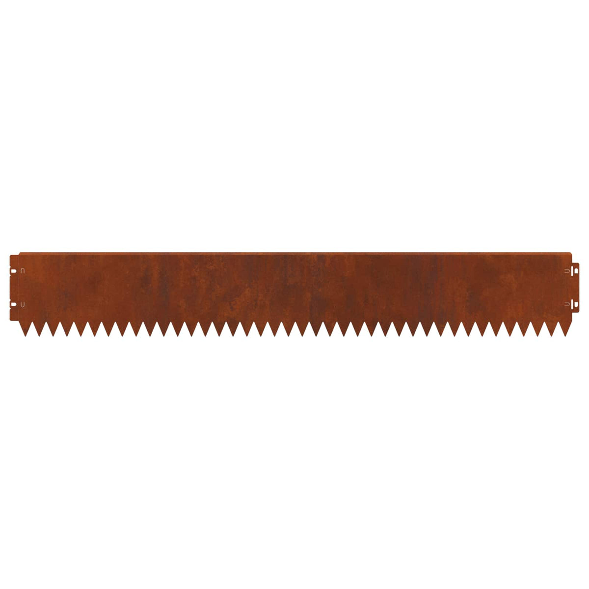 Lawn Edge with Top Bended 20 pcs 103x15cm Steel Rusty