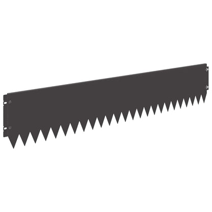 Lawn Edging 20 pcs 103 x 20 cm Steel Black
