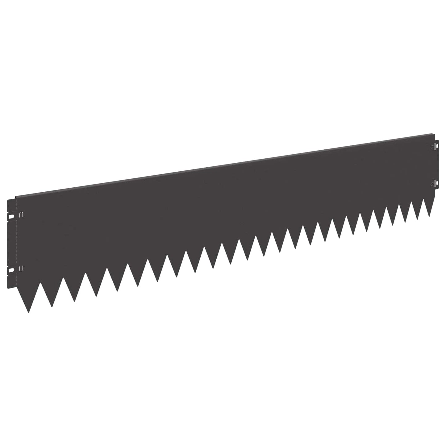 Lawn Edging 30 pcs 103 x 20 cm Steel Black