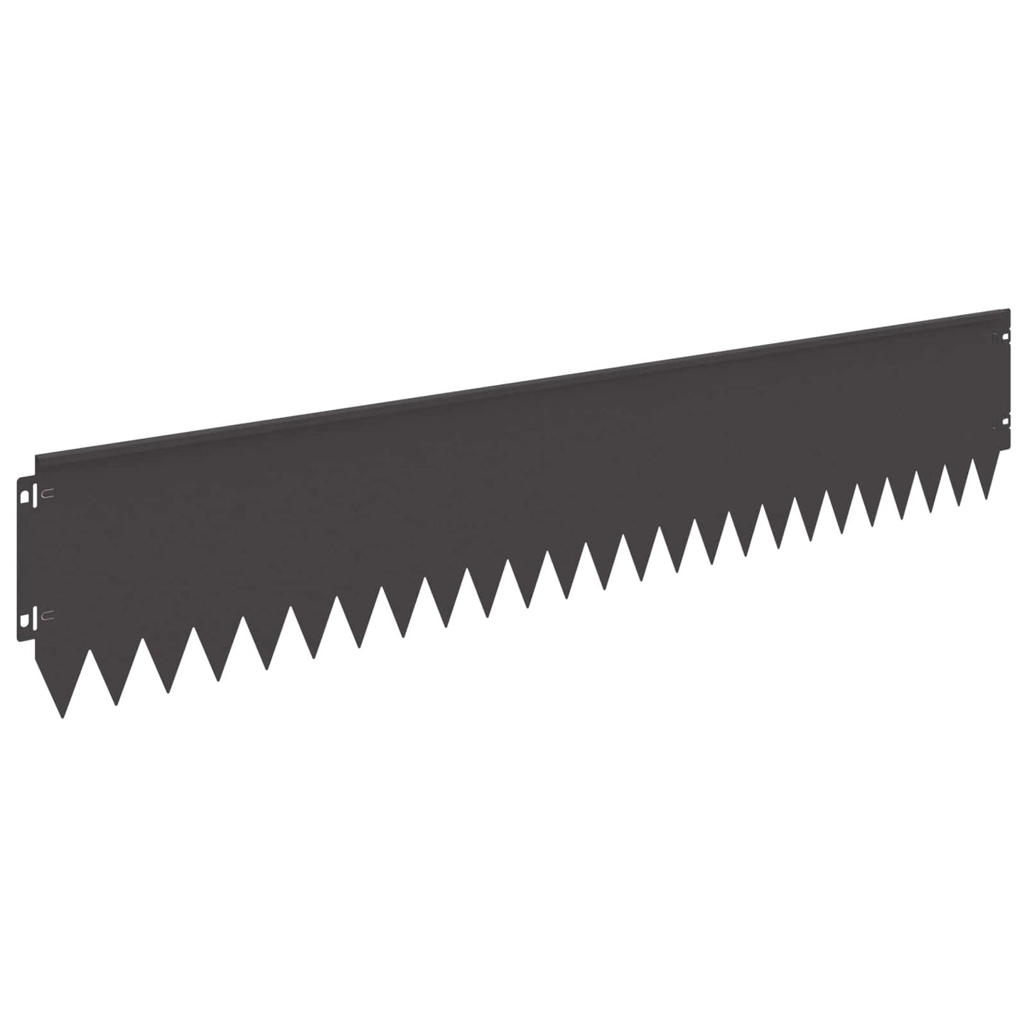 Lawn Edging 30 pcs 103 x 20 cm Steel Black