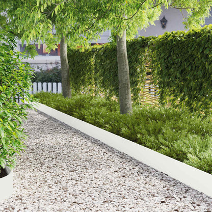 Lawn Edging 10 pcs 103 x 20 cm Steel White