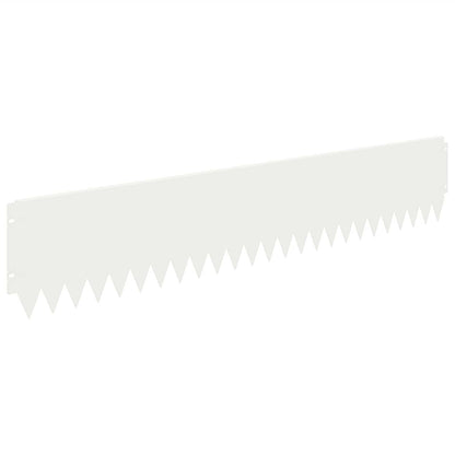 Lawn Edging 10 pcs 103 x 20 cm Steel White