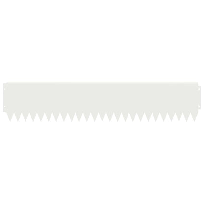 Lawn Edging 10 pcs 103 x 20 cm Steel White