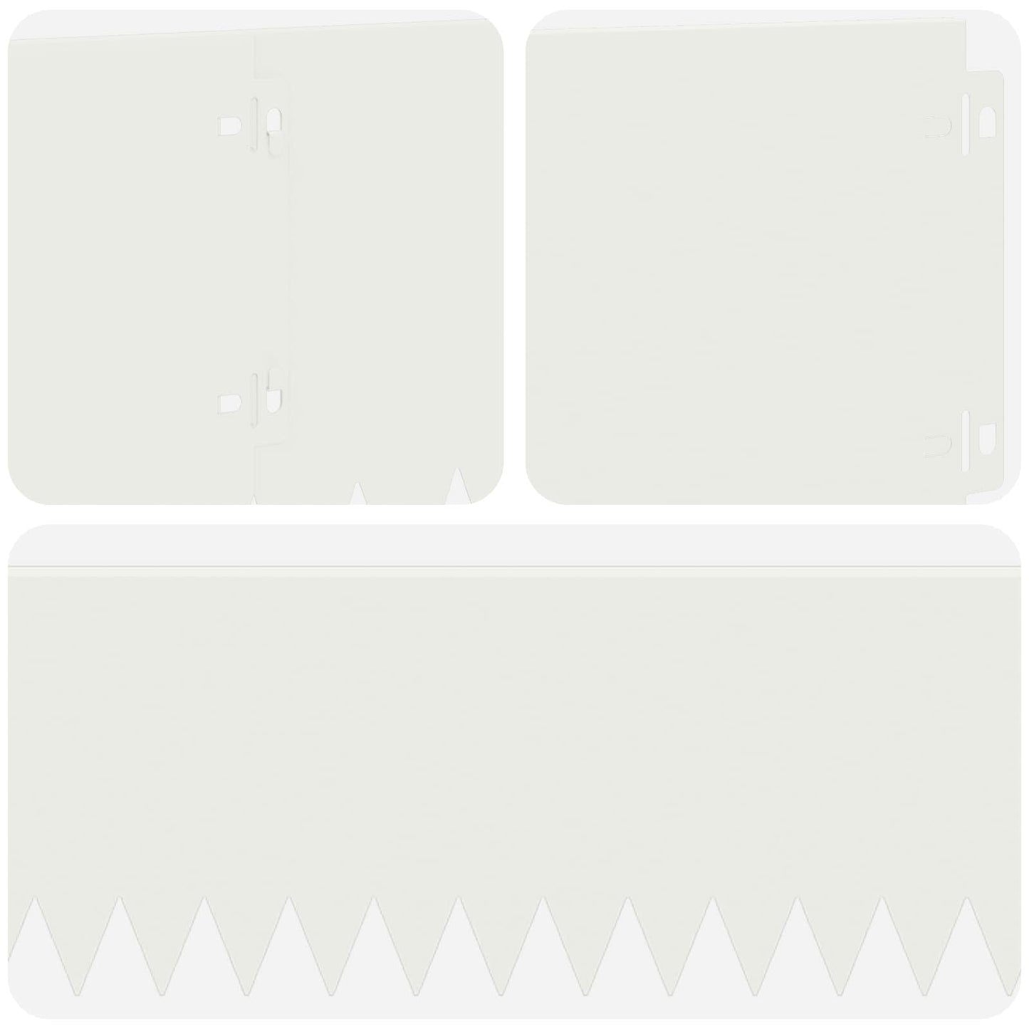 Lawn Edging 20 pcs 103 x 20 cm Steel White