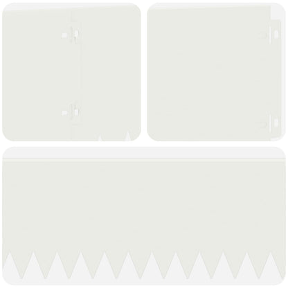 Lawn Edging 30 pcs 103 x 20 cm Steel White