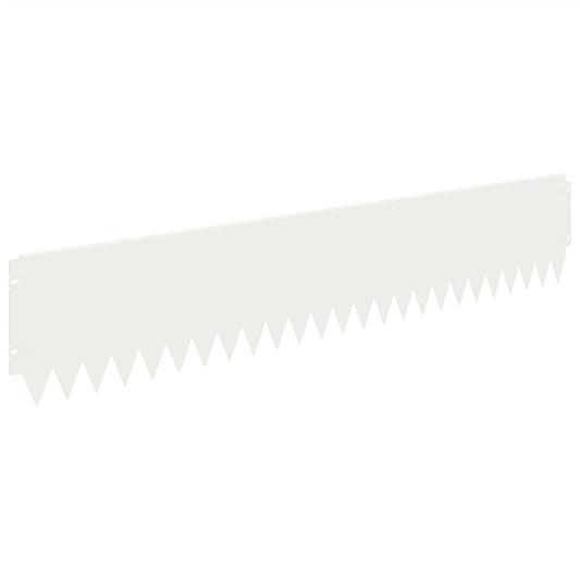 Lawn Edging 30 pcs 103 x 20 cm Steel White